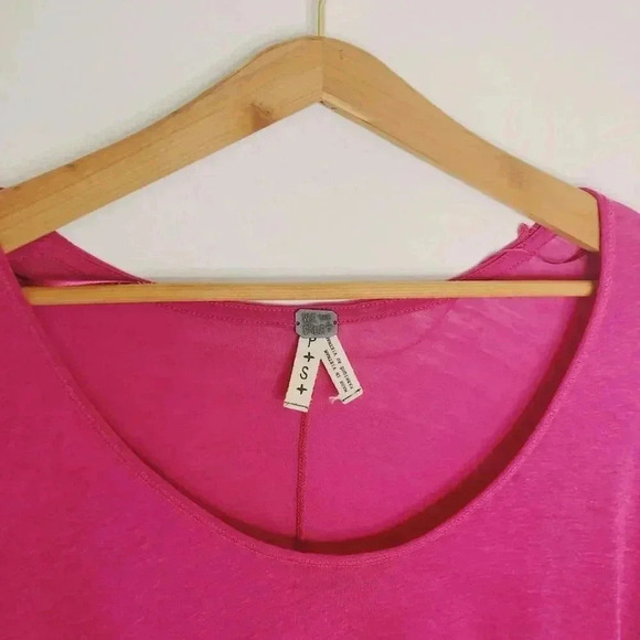 NWT Free People We the Free Long Sleeved Pink Fuscia Top Women's Size XS - Picture 4 of 11